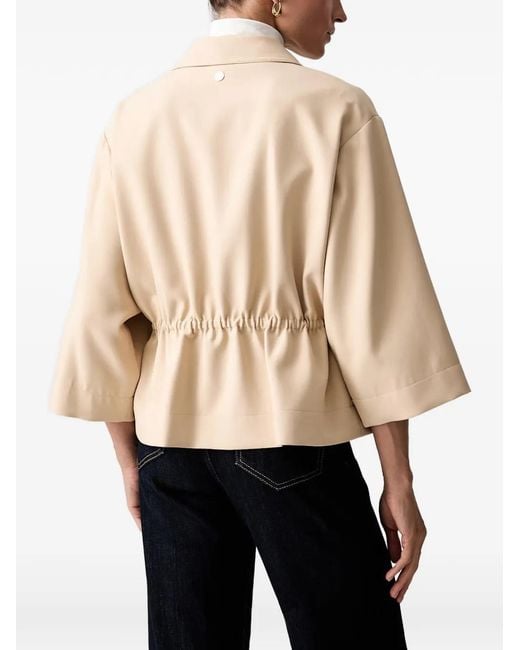 Joop! Natural Drawstring-Waist Cropped Jacket