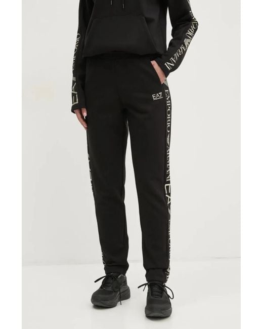 EA7 Black Logo Tracksuit