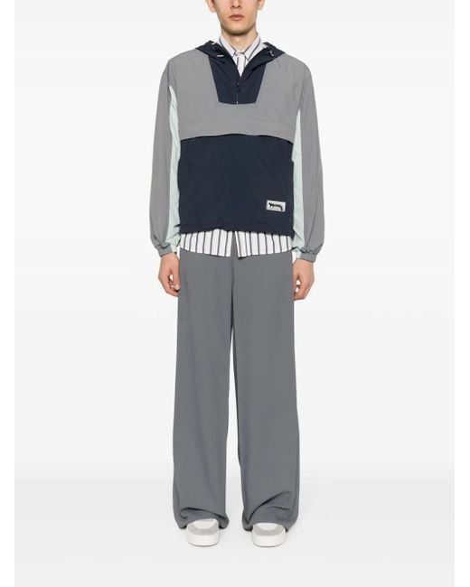 Maison Kitsuné Blue Technical Windbreaker Jacket for men