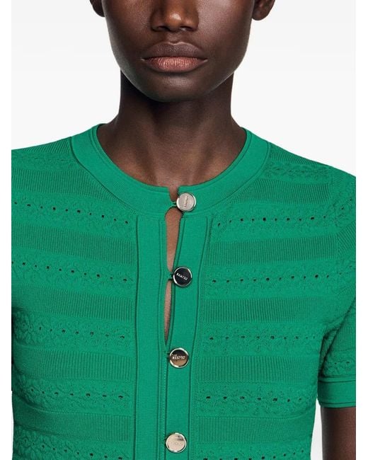 Sandro Green Knit Maxi Dress