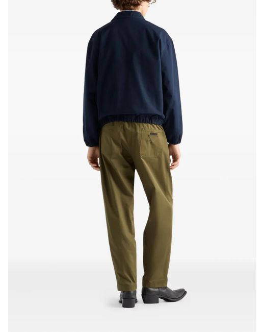 Prada Blue Cotton Bomber Jacket for men