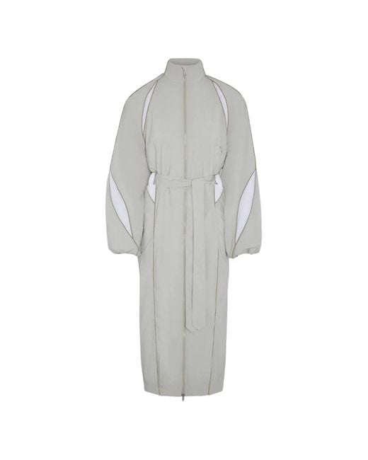 SRVC Studio Gray Slash Zip-Fastening Coat