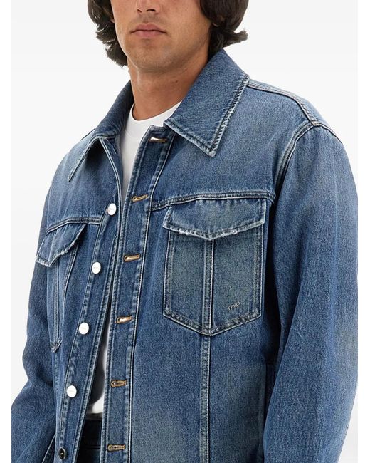 Fendi Denim Jack in het Blue voor heren