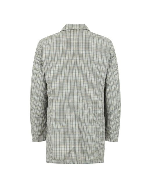 Moorer Gray Checked Button Coat for men