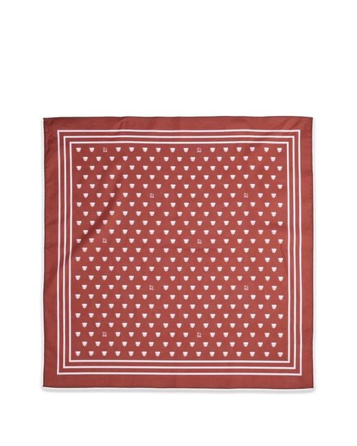 Pushbutton Red Push-Skull Scarf
