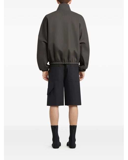 Courreges Gray Zip-Up Cotton Jacket for men