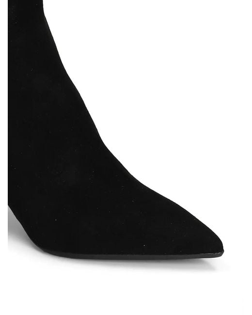 Fabio Rusconi Black Pointed-Toe Suede Boots