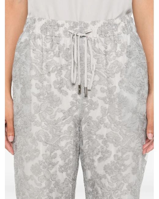 Pantaloni A Fiori di Ermanno Scervino in Gray