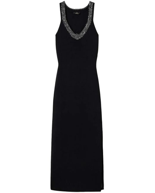 Twinset Black Sequin-Embellished Knitted Dress