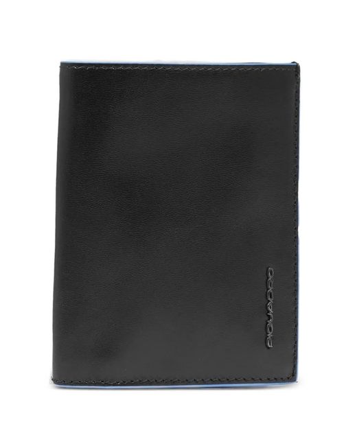 Piquadro Black Trifold Leather Wallet
