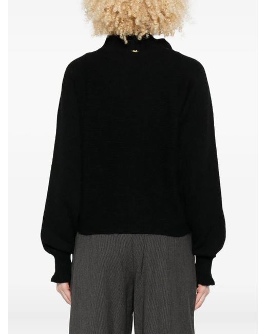 Twinset Black Mock-Neck Sweater