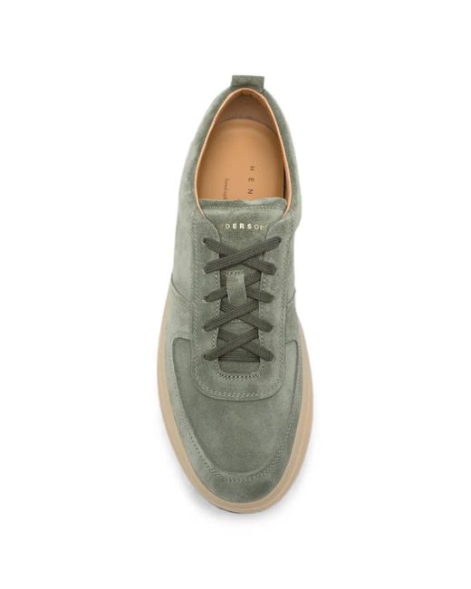 Henderson Green Lace-Up Sneakers for men