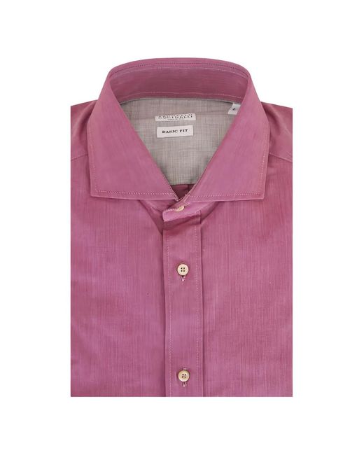 Brunello Cucinelli Pink Buttoned Shirt for men