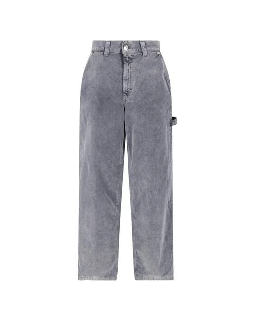 Haikure Gray Sibilla Velvet Pier Hammer-Loop Straight Trousers