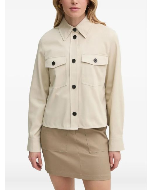 Marc O' Polo Natural Button-Fastening Shirt Jacket