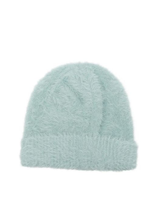 Patrizia Pepe Green Logo-Plaque Beanie