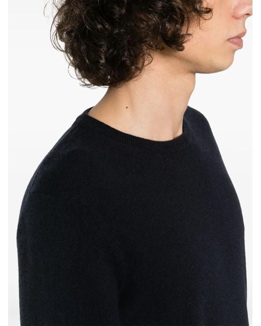 Corneliani Blue Crew-Neck Fine-Knit Jumper for men