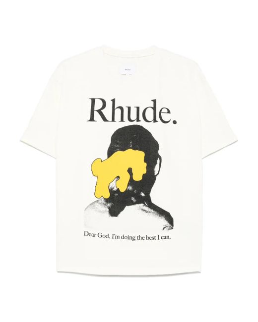 Rhude T-Shirt mit Logo-Print in White für Herren