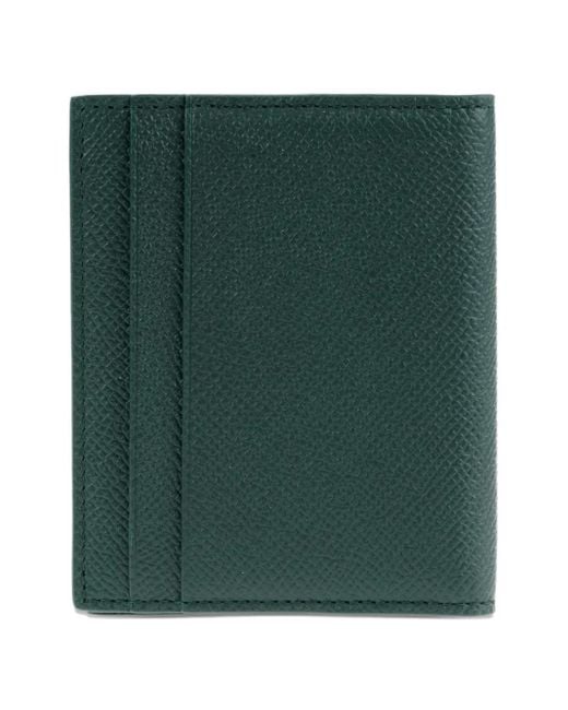 Ferragamo Green Gancini Grained Leather Cardholder for men
