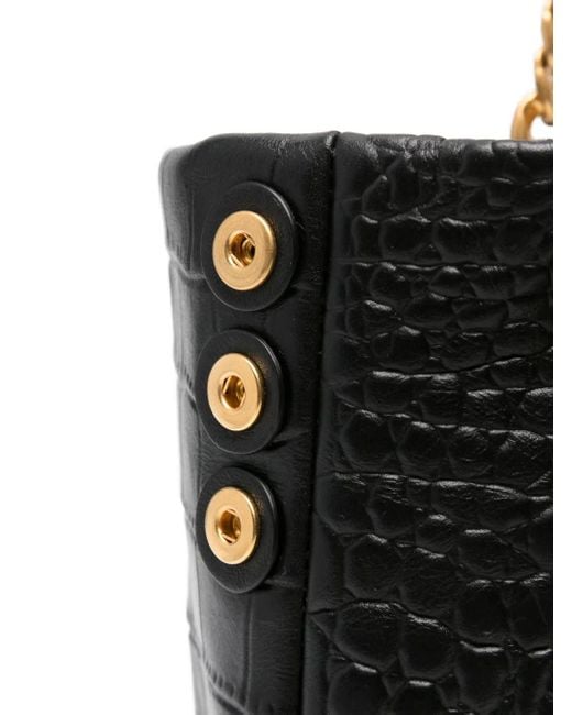 Balmain Shopper Met Krokodillen-Reliëf in het Black
