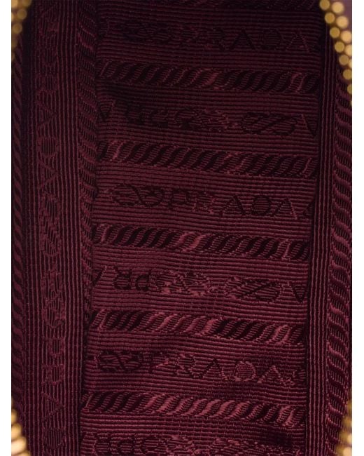 Prada Purple Re-Edition 2005 Re-Nylon Bag With Saffiano Mini Bag