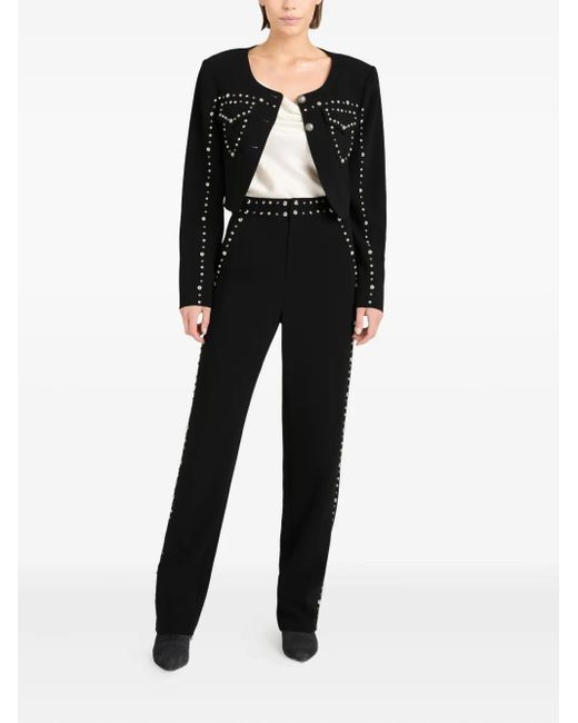Cinq À Sept Black Olga Studded Cropped Jacket