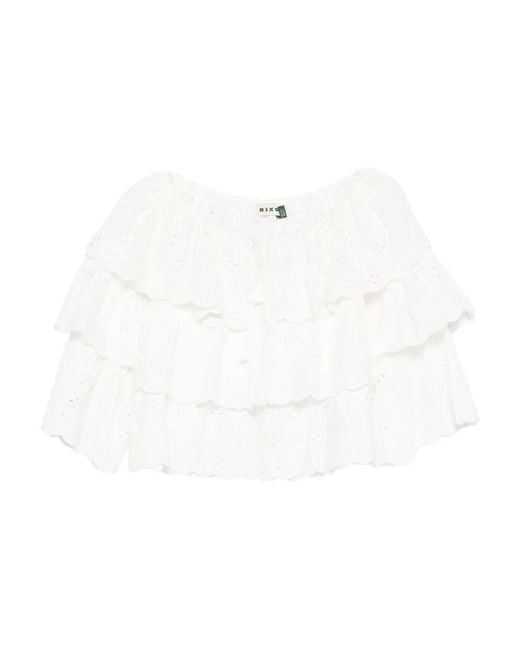 Rixo Maribelle Blouse in het White