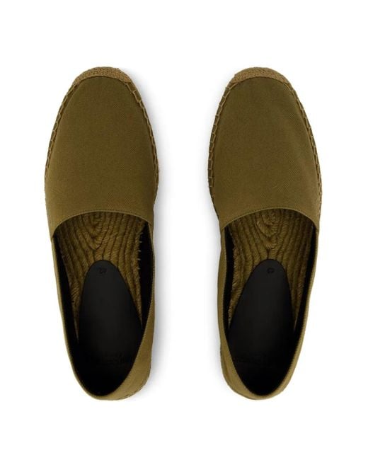 Saint Laurent Green Rubber-Sole Espadrilles for men