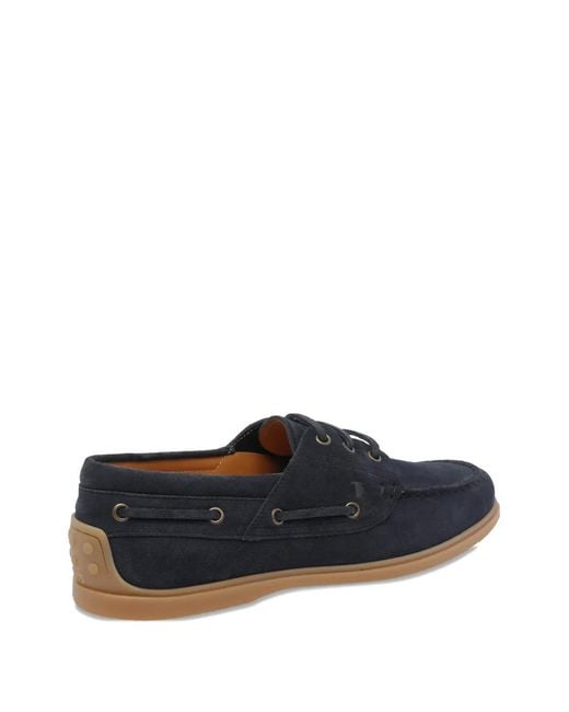 Tod's Blue Suede Loafers for men