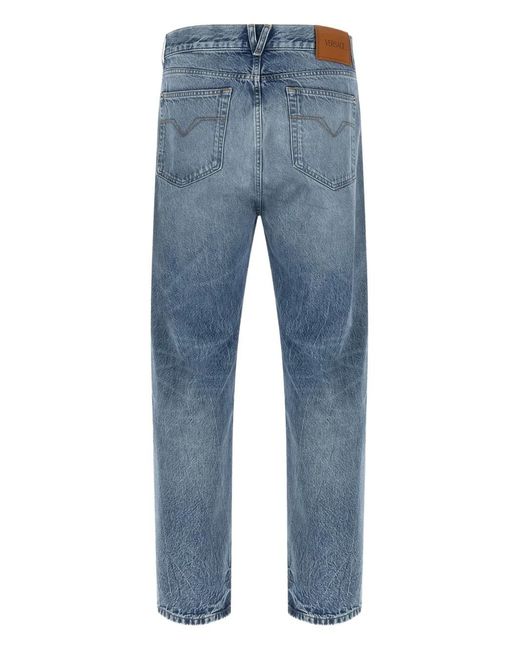 Versace Blue Studded Jeans for men