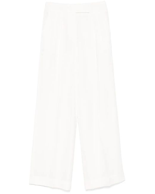 Peserico White Hose mit Bundfalten