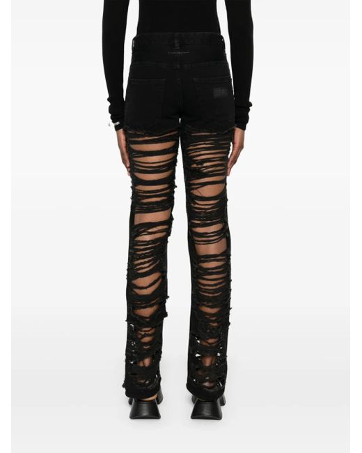 MM6 by Maison Margiela Black Ripped Jeans