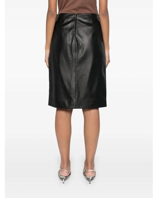 Loulou de Saison Black Slit-Detail Skirt