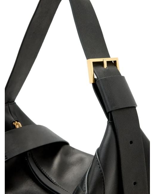 AllSaints Black Alba Leather Backpack