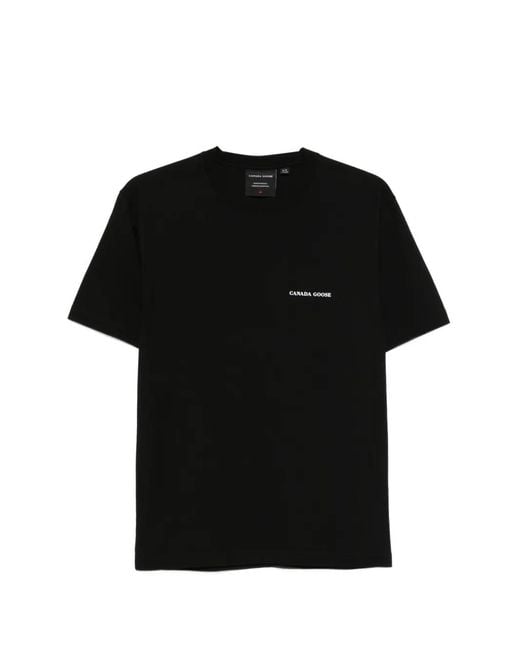 Canada Goose Black Novo T-Shirt With Graphic for men