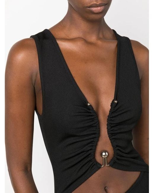 Christopher Esber Black Polar Orbit Cutout Dress