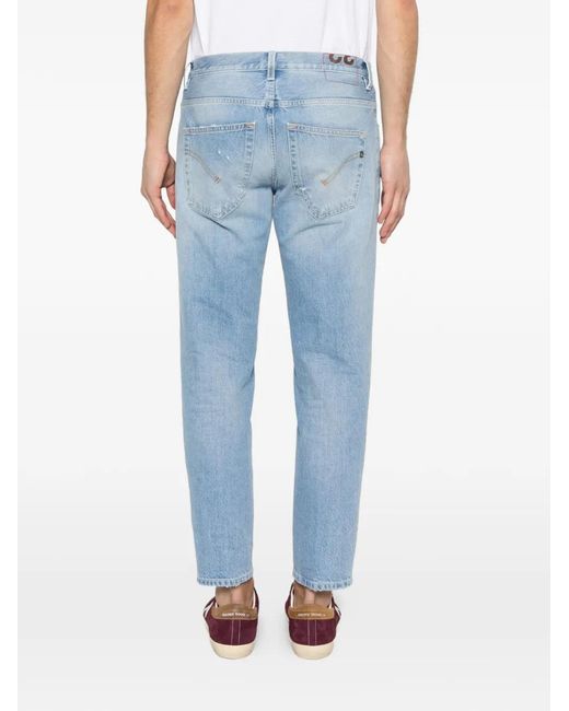Dondup Blue Brighton Distressed Jeans for men