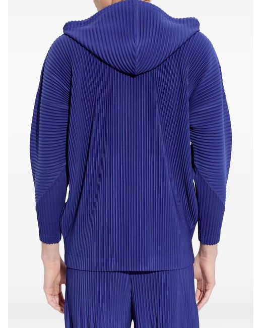 Homme Plissé Issey Miyake Blue Pleated Jacket for men