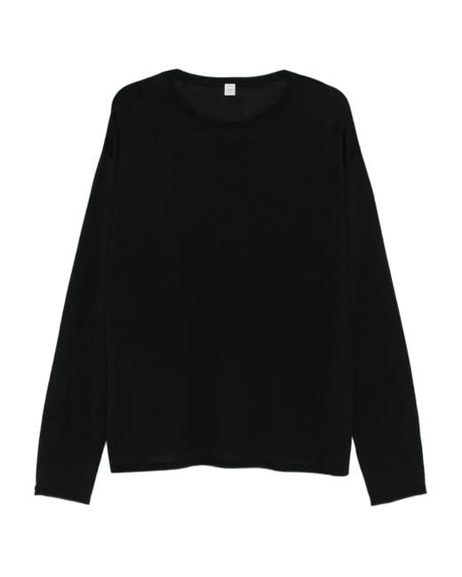 Jersey con cuello redondo Totême  de color Black