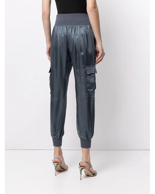 Cinq À Sept Blue Tapered Cargo Cotton Trousers