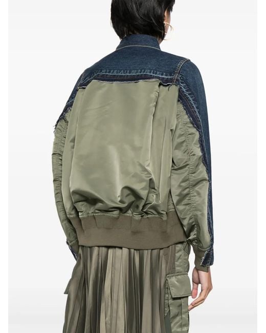 Sacai Blue Panelled Denim Jacket