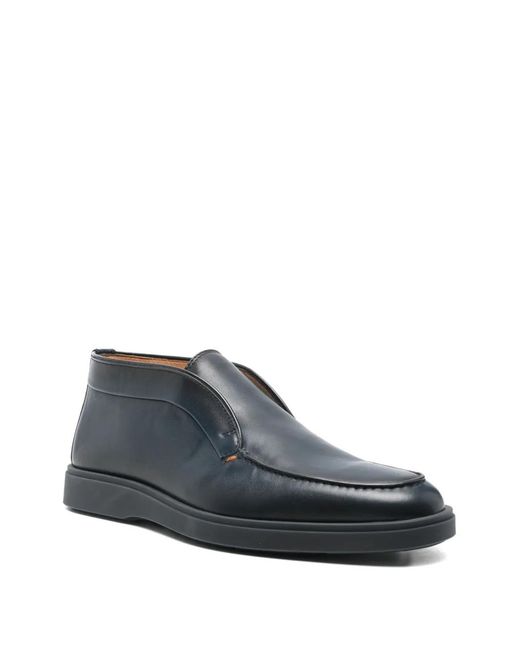 Santoni Men's Blue Flat Shoes