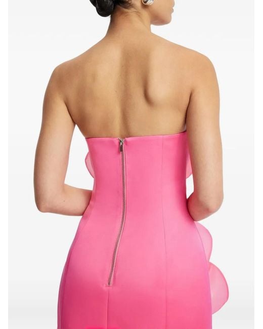strapless open back dress Sexy Sequined Bridesmaid Dresses Rose Gold Long Wedding Guest Dresses