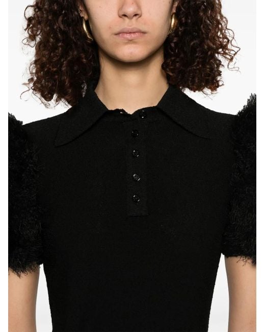 Givenchy Black Poloshirt Mit Pompon-Detail
