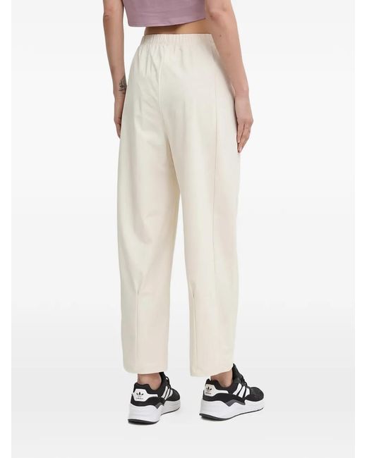 Champion White Logo-Patch Track Pants