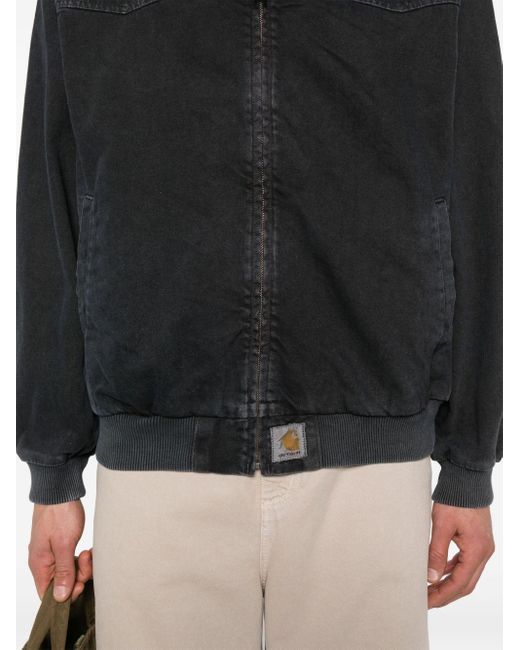 Carhartt Black Faded Cotton Bomber Jacket for men