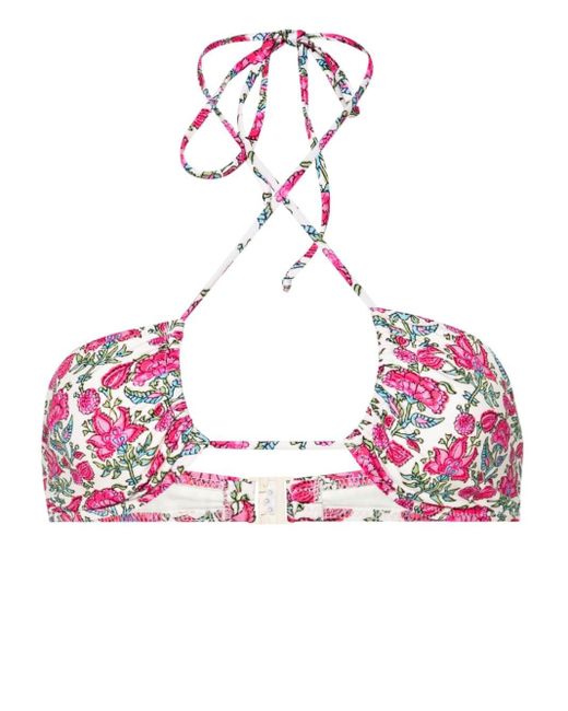 Top de bikini con cuello halter Mc2 Saint Barth de color Pink