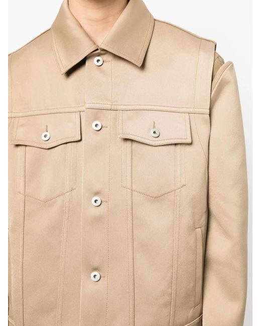 Feng Chen Wang Natural Logo-Patch Long-Sleeve Jacket for men