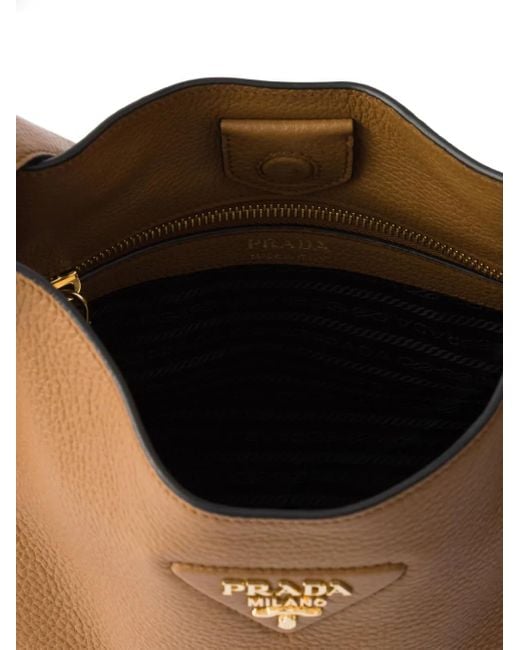 Prada Brown Medium Leather Shoulder Bag