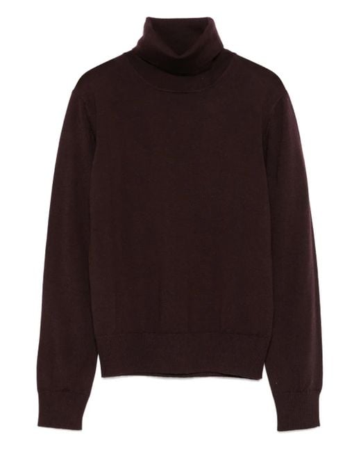 Jersey con cuello alto Alpha Studio de color Brown